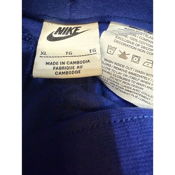 Nike Air Men's Spellout Standard Fit Regular Length Jogger Sweatpants Blue XL - Picture 3 of 11